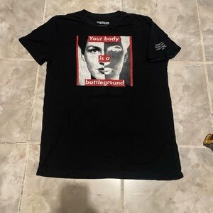 Barbara Kruger Your Body Is A Battle Ground Short Sleeve Tee Shirt The Broad M